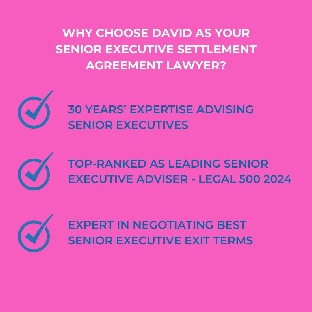 Why Choose David Greenhalgh as your senior executive settlement agreement lawyer | Employment Lawyer London.